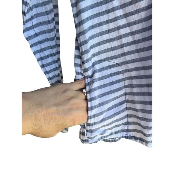 Mountain Hardwear Women's Shirt Long Sleeve Tie 2 Pockets Stripe Size Large - Picture 2 of 5